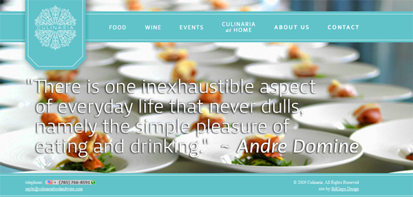 , 10 Appetizing Restaurant Websites, Shambix