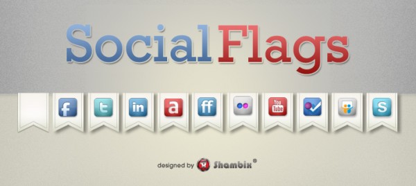 , [Freebie] Social Icons Flags PSD, Shambix